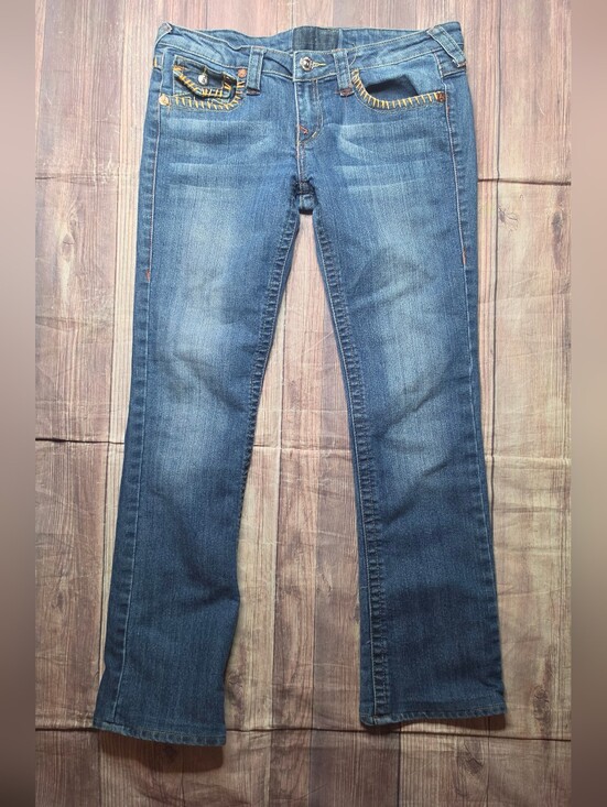 True Religion Denim - True Religion Billy Boot Cut Thick Yellow Stitch Jeans